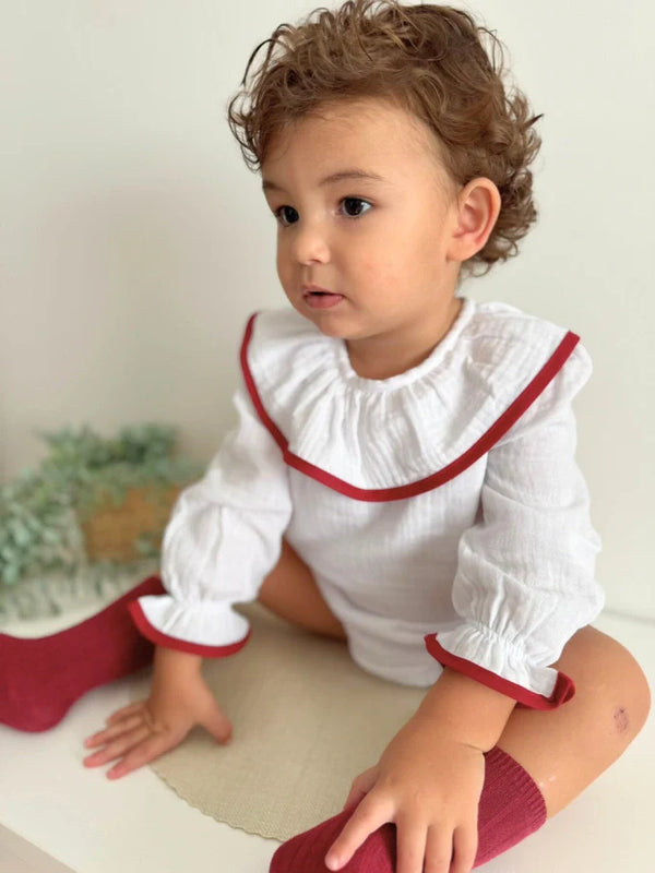 Colección de Bambula blanco Guinda