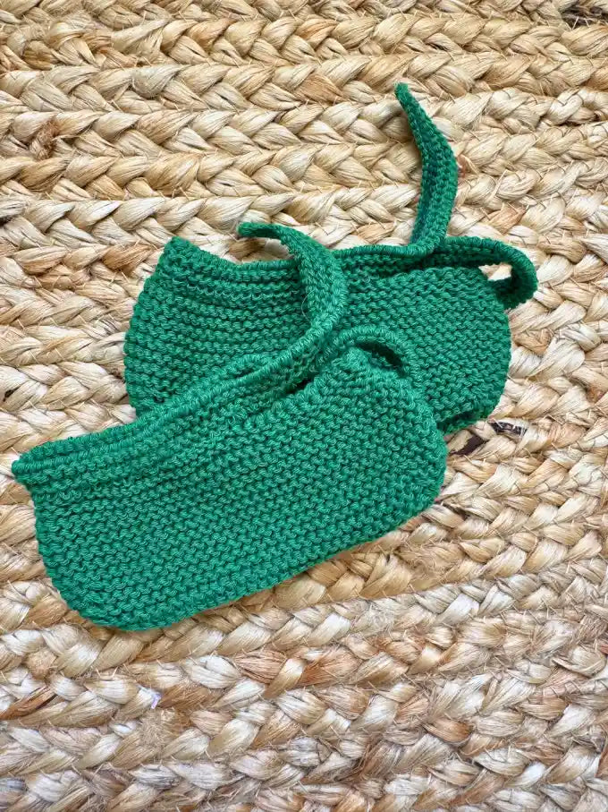 Bailarinas de punto de color verde Menta
