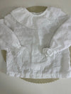 Blusa blanca cuello volante Cala