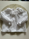 Bluse mit besticktem Jazmín-Rundhalsausschnitt