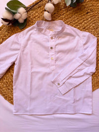 Camisa cuello mao bebé blanca Colección Algodón | MICŪ baby