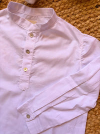 Camisa cuello mao bebé blanca Colección Algodón | MICŪ baby