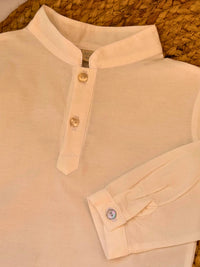 Camisa blanca cuello mao - Colección Algodón