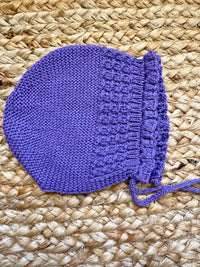 Capota de punto de color violeta Violeta