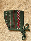 Capota de punto jacquard verde Acebo