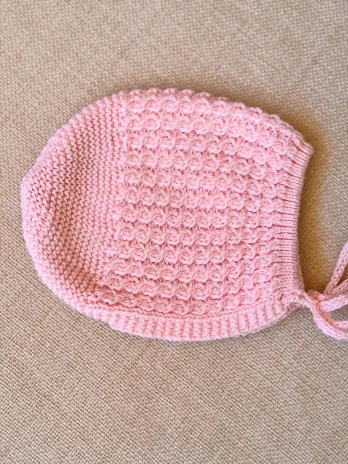 Capota de punto rosa - Colección Alegría