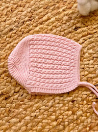 Capota de punto rosa bebé - Colección Alegría| MICŪ baby
