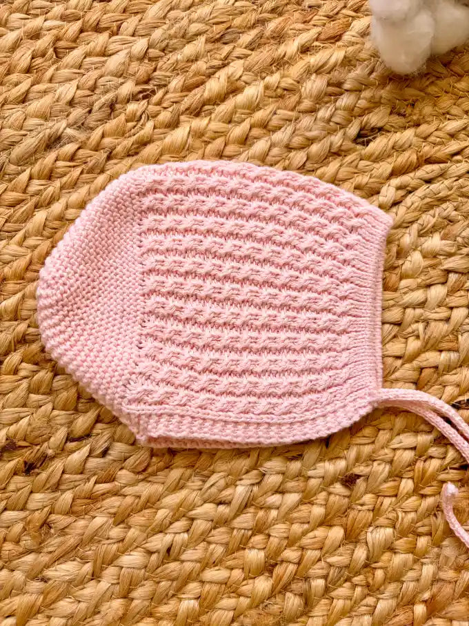 Capota de punto rosa bebé - Colección Alegría| MICŪ baby