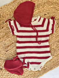 Conjunto de punto de rayas Clavel