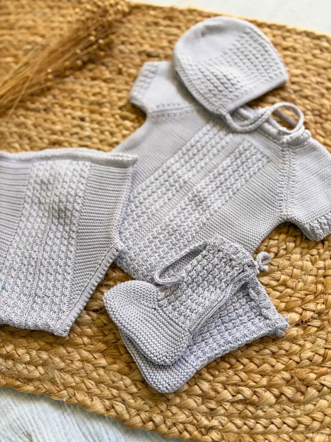 Conjunto de punto gris claro Gardenia