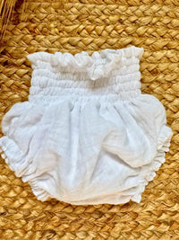 Cubrepañal blanco de doble gasa Jazmín