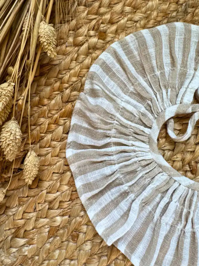 Cuello de rayas beige Espiga