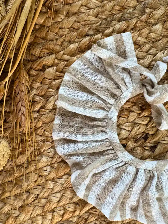 Cuello de rayas beige Espiga
