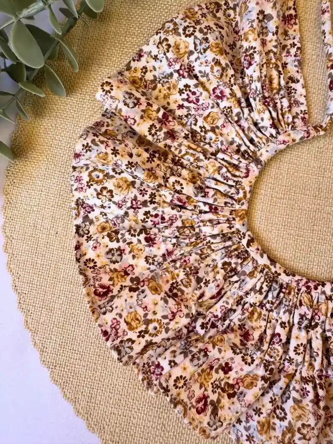 Cuello con estampado floral 2-4 años - Colección Camelia