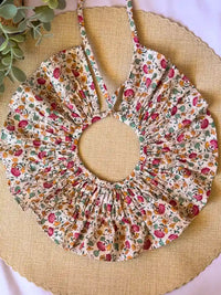 Cuello de flores fucsia y verde agua 2-4 años - Colección Orquídea