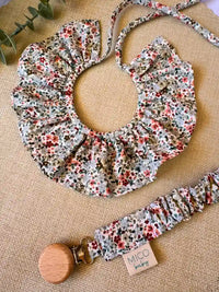 Cuello y chupetero de flores multicolor - Colección Amaranto
