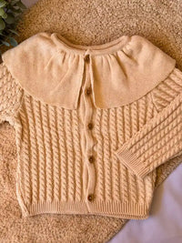 Jersey/Chaqueta con volante de punto crema - Colección Camomila