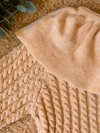 Jersey/Chaqueta con volante de punto crema - Colección Camomila