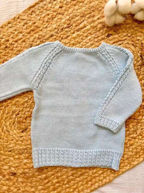 Jersey/Chaqueta de punto azul bebé - Colección Peonia | MICŪ baby