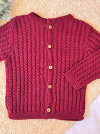 Jersey/Chaqueta de punto burdeos - Colección Azalea