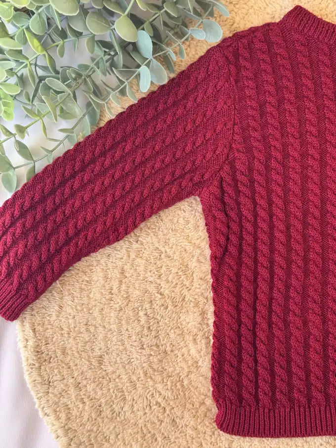 Jersey/Chaqueta de punto burdeos - Colección Azalea