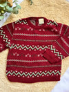 Jersey de punto jacquard burdeos Acebo