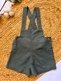 Pantalón con tirantes sarga verde Colección Álamo | MICŪ baby