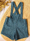 Pantalón con tirantes con flores blancas Caléndula