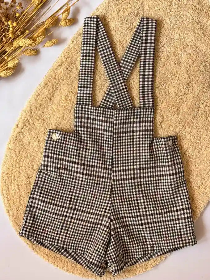 Pantalón con tirantes de cuadritos - Colección Sauce