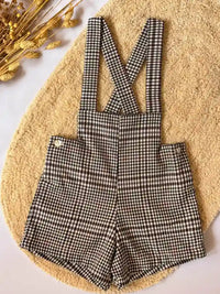 Pantalón con tirantes de cuadritos - Colección Sauce