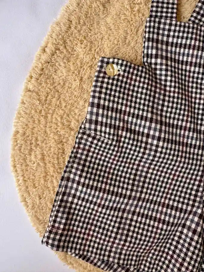 Pantalón con tirantes de cuadritos - Colección Sauce