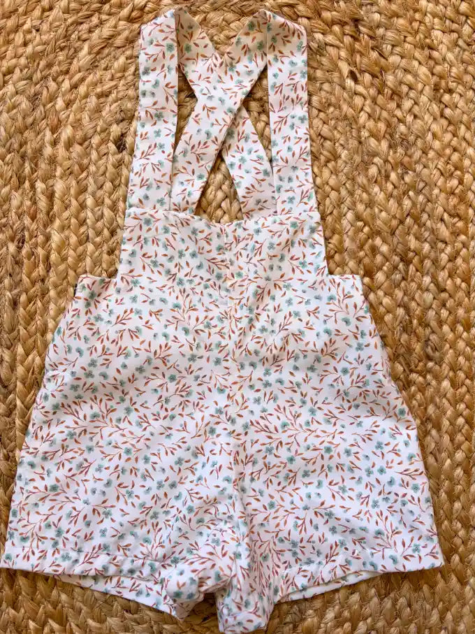 Pantalón con tirantes verde agua y mostaza Eucalipto