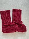 Gestrickte Babyschuhe Mistel