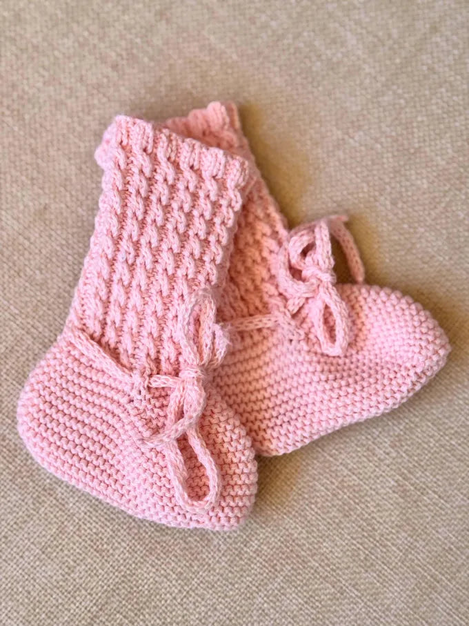 Patucos de punto rosa - Colección Alegría