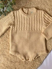 Pelele de punto crema - Colección Camomila