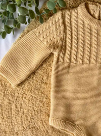 Pelele de punto crema - Colección Camomila