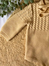 Pelele de punto crema - Colección Camomila