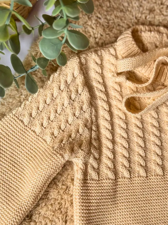 Pelele de punto crema - Colección Camomila