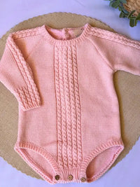Pelele de punto rosa - Colección Alegría