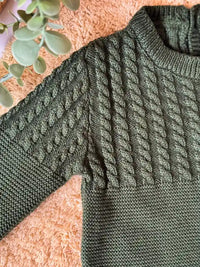 Pelele de punto verde - Colección Musgo