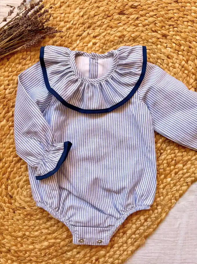 Pelele de rayas azules Coleccion Nenúfar | MICŪ baby