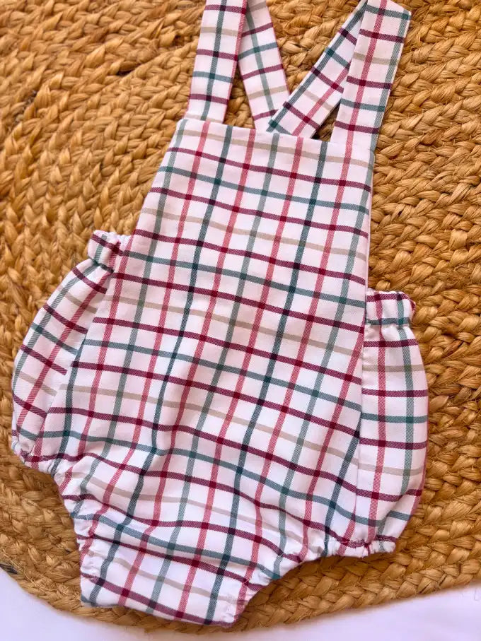 Ranita de cuadros multicolor con fondo blanco Colección Almendro | MICŪ baby