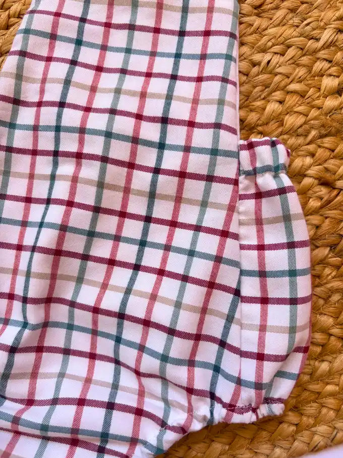 Ranita de cuadros multicolor con fondo blanco Colección Almendro | MICŪ baby