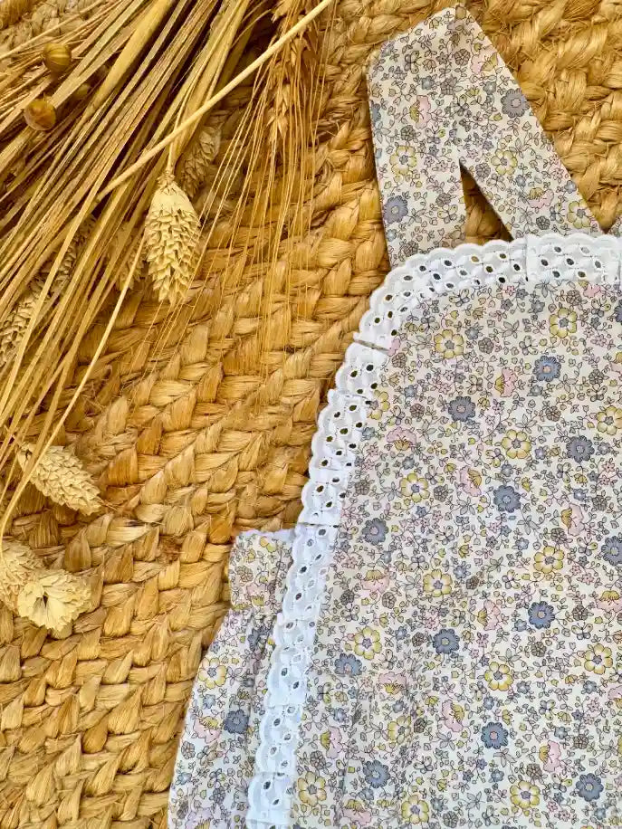 Ranita con estampado de flores azul y rosa - Colección Verbena