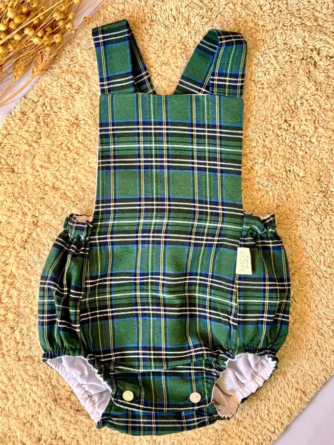 Ranita de cuadros verdes y azul marino - Colección Abedul