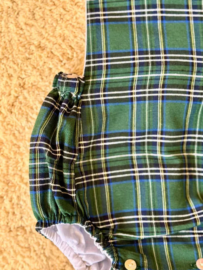 Ranita de cuadros verdes y azul marino - Colección Abedul