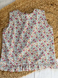 Vestido con braguita de flores fucsia y verde agua Orquídea