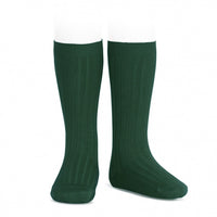 calcetines altos basicos canale verde botella Cóndor | MICŪ baby